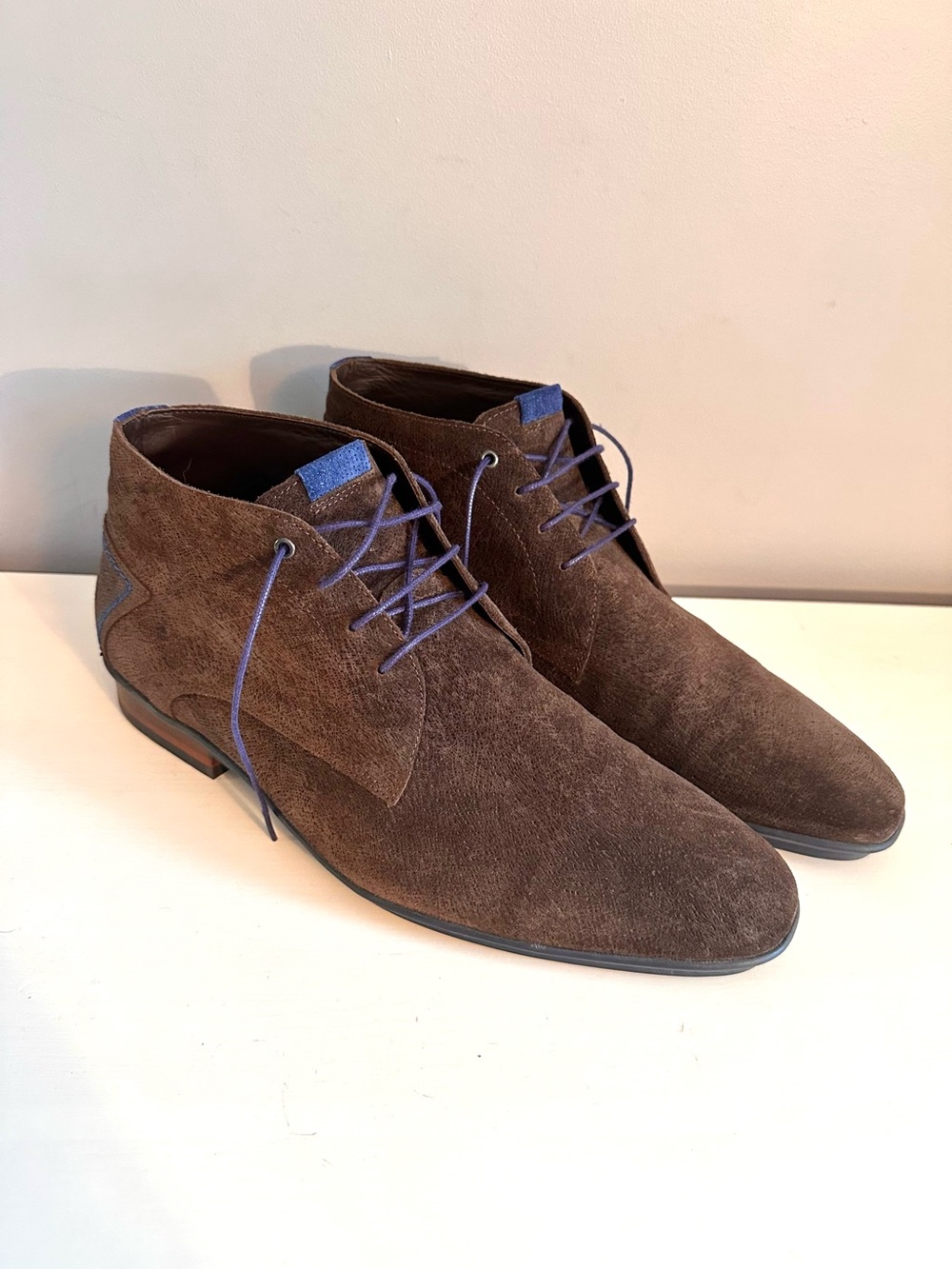 FLORIS VAN BOMMEL - NETHERLANDS, Men’s Brown Suede Boots, Size 10.5 UK (US 11.5)